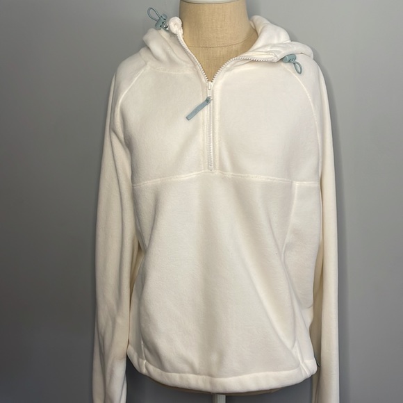 Juniors' SO® Polar Fleece Hoodie in Coconut White - Picture 4 of 7